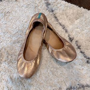 Tieks Flats Rose Gold Glam Crackle Leather 6